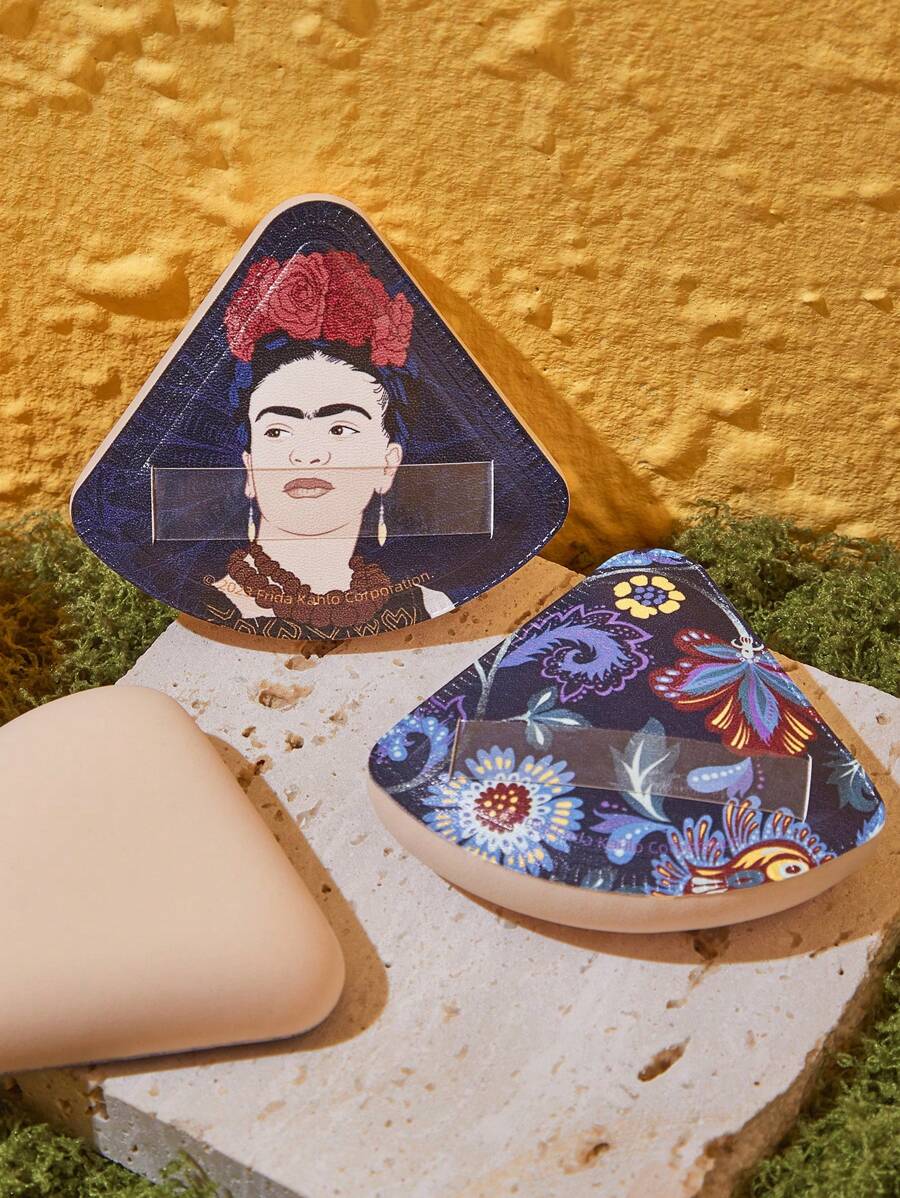 Frida Kahlo X SHEIN 2 piezas Puff de maquillaje - Multicolor - Ver 1