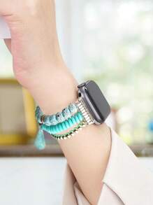 眼睛細節法蒂瑪之手飾物串珠錶帶 - 彩色 - 查看 3