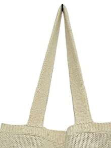 Bolso de ganchillo de rayas & con patrón de estrella vacación ribete crudo - Multicolor - Ver 4