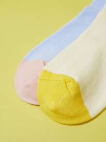 TOM & JERRY X SHEIN 2pairs Cat & Mouse Embroidery Crew Socks - Multicolor - View 11