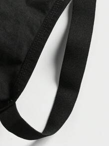 Ropa interior sexy tipo suspensor lisa para hombre - Negro - Ver 5