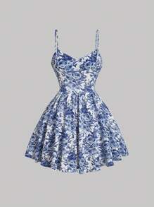 SHEIN MOD Floral Print Cami Dress