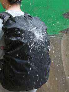 黑色防水袋罩，防塵耐用，適用於徒步攀登背包雨罩，超輕便攜，適用於遠足露營旅行戶外通勤學校用品，教師禮物送回學校教師配件、學校用品 - 黑色 - 查看 3