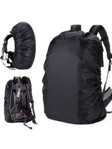 黑色防水袋罩，防塵耐用，適用於徒步攀登背包雨罩，超輕便攜，適用於遠足露營旅行戶外通勤學校用品，教師禮物送回學校教師配件、學校用品 - 黑色 - 查看 6