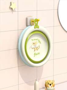 2pcs Baby Foldable Cartoon Tiger Pattern Water Basin - Multicolor - View 3