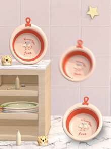 2pcs Baby Foldable Cartoon Tiger Pattern Water Basin - Multicolor - View 6