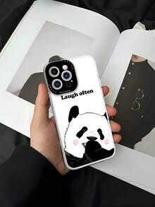 熊貓白底TPU材質手機殼，適用於iPhone - 彩色 - 查看 2