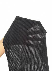 Chiquease 單肩側收褶短款上衣 - 黑色 - 查看 6