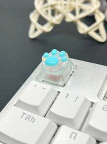 1個半透明貓爪鍵帽,適用於十字軸機械鍵盤,裝飾配件 - 彩色 - 查看 2