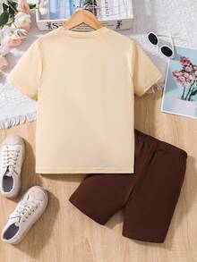 SHEIN Bộ hai mảnh Gái Lá thư Giải trí - Nhiều màu - Xem 2