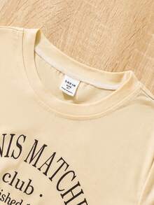 SHEIN Bộ hai mảnh Gái Lá thư Giải trí - Nhiều màu - Xem 3