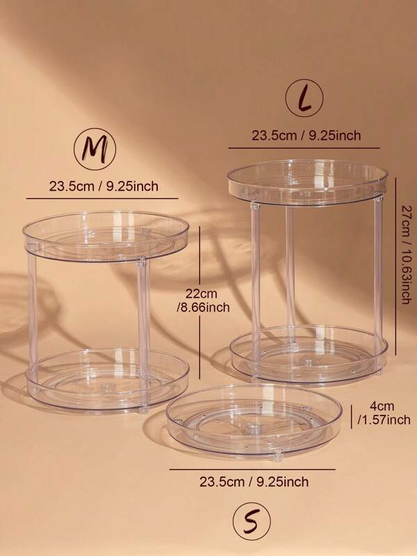 SHEIN BASIC LIVNG 1pc Lazy Susan Bathroom Turntable Organizer,360