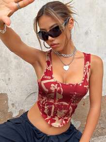 SHEIN ICON Hình & Slogan Đồ họa Bandana Hem Crop Top MÃI MƠ MẶT TRỜI CỦA RIÊNG BẠN Chúng ta can đảm lẫn nhau MIỄN PHÍ NĂNG LƯỢNG CỦA BẠN CHO TÔI MỘT MOΜΕΑ - Nhiều màu - Xem 3