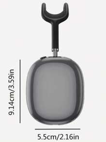 Vỏ tai nghe trong suốt Tương thích với AirPods Max - màu đen - Xem 3