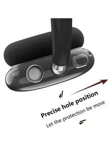 Vỏ tai nghe trong suốt Tương thích với AirPods Max - màu đen - Xem 7