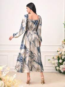 Modelyn Đầm Xù Dây kéo Đá hoa Thanh lịch - Nhiều màu - Xem 2