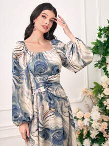 Modelyn Đầm Xù Dây kéo Đá hoa Thanh lịch - Nhiều màu - Xem 4