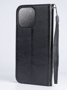 1 chiếc ốp lưng điện thoại bằng da PU dạng gập có khe đựng thẻ, tương thích với iPhone 17 Pro Max/17 Pro/17/Air/16 Pro Max/16/15/14/13, G A16, phiên bản quốc tế, không phải phiên bản nội địa. - màu đen - Xem 5