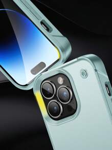 Anti-fall Phone Case With Foldable Holder - Mint Green - View 4