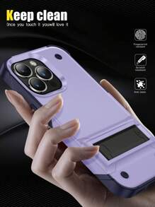 Vỏ điện thoại chống rơi có giá đỡ có thể gập lại - Màu tím - Xem 3