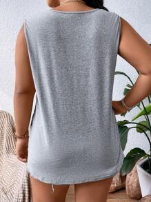 SHEIN LUNE 大碼豹紋印花背心上衣 - 彩色 - 查看 2