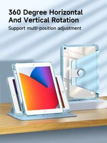 透明 PU 可旋转外壳，适用于 Kindle - 藍色 - 查看 1