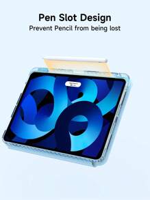 透明 PU 可旋转外壳，适用于 Kindle - 藍色 - 查看 4