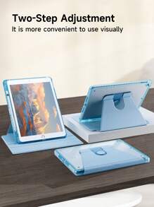 透明 PU 可旋转外壳，适用于 Kindle - 藍色 - 查看 6