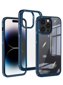 Habyby 硬质 PC 背面防震不变黄外壳适用于 iPhone 11/iPhone 13/iPhone 14/iPhone 15/iPhone 12 - 藍色 - 查看 2