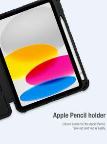 NILLKIN 1入組 PU 翻蓋保護殼兼容 iPad 10.2 / 10.9 / Air 4 5 / iPad Pro 11 / 12.9，滑動相機保護罩智能翻蓋後蓋 - 黑色 - 查看 6