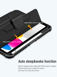 NILLKIN 1入組 PU 翻蓋保護殼兼容 iPad 10.2 / 10.9 / Air 4 5 / iPad Pro 11 / 12.9，滑動相機保護罩智能翻蓋後蓋 - 黑色 - 查看 7