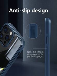 Habyby 硬质 PC 背面防震不变黄外壳适用于 iPhone 11/iPhone 13/iPhone 14/iPhone 15/iPhone 12 - 藍色 - 查看 5