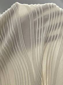 Chiquease Falda con bajo de sirena con textura de ondas de agua para mujeres, otoño - Albaricoque - Ver 7