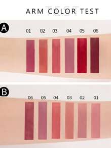 HANDAIYAN Matte Lip Gloss Set Waterproof, Non-Transfer Lipstick Popular Beauty Matte 6-Piece Lip Gloss & Lip Tint Set (2.5ml*6) - Halloween, Christmas, Everyday Makeup, Campus Gift Set