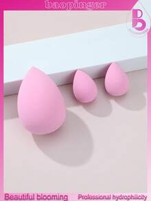 baopinger 3 st sminksvampar, billiga, presenter, smink, sminkverktyg, billiga grejer, presenter, presenter till kvinnor, julklappar - Rosa - Visa 4