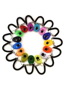 1 pieza de clicker de entrenamiento de mascotas de color aleatorio, juguete de entrenamiento para perros y gatos, clicker de entrenamiento de perros con correa para la muñeca - Multicolor - Ver 1