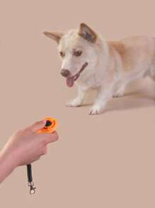 1 pieza de clicker de entrenamiento de mascotas de color aleatorio, juguete de entrenamiento para perros y gatos, clicker de entrenamiento de perros con correa para la muñeca - Multicolor - Ver 2