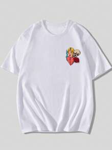 Otheridentity 男士骷髏頭和字母圖案T恤 - 白色 - 查看 2