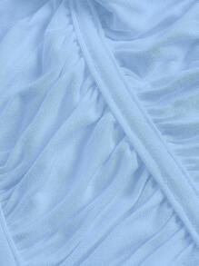 SHEIN MOD Twist Front Ruched Cami Top - Baby Blue - View 3