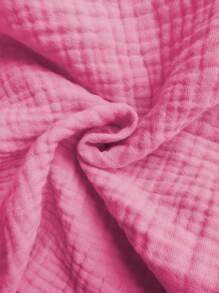 SHEIN VCAY Guipure Lace Panel Dress - Hot Pink - View 7