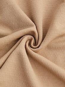 BizChic 素色腰帶襯衫連衣裙 - 卡其色 - 查看 7