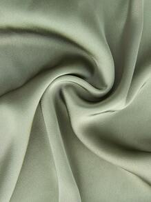 BizChic Vestido casual de mujer con pliegues y bajo envolvente de unicolor, adecuado para el transporte urbano, negocios, oficina, maestros, invitados de boda, fiestas - verde menta - Ver 7