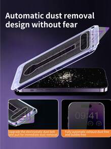 1pc Screen Privacy Protection Film Compatible With iPhone - Black - View 6