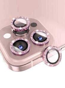 Bảo vệ ống kính lấp lánh Tương thích với iPhone 15/15Pro/15Plus/15Promax - Màu Hồng baby - Xem 1