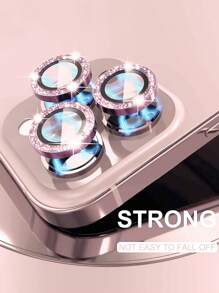 Bảo vệ ống kính lấp lánh Tương thích với iPhone 15/15Pro/15Plus/15Promax - Màu Hồng baby - Xem 3