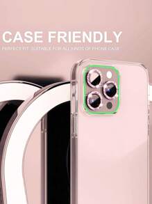 Bảo vệ ống kính lấp lánh Tương thích với iPhone 15/15Pro/15Plus/15Promax - Màu Hồng baby - Xem 5