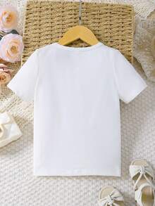 Toddler Girls Figure Graphic Tee - White - View 2