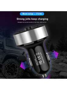 無綫FM發射器車MP3播放機USB車快速充電器適配器 - 黑色 - 查看 8