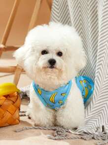 PETSIN 1pc Banana Print Pet Tank For Dog And Cat For Summer