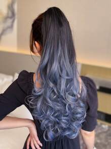 Long Body Wave Ponytail Synthetic Hair Extension - Multicolor - View 1